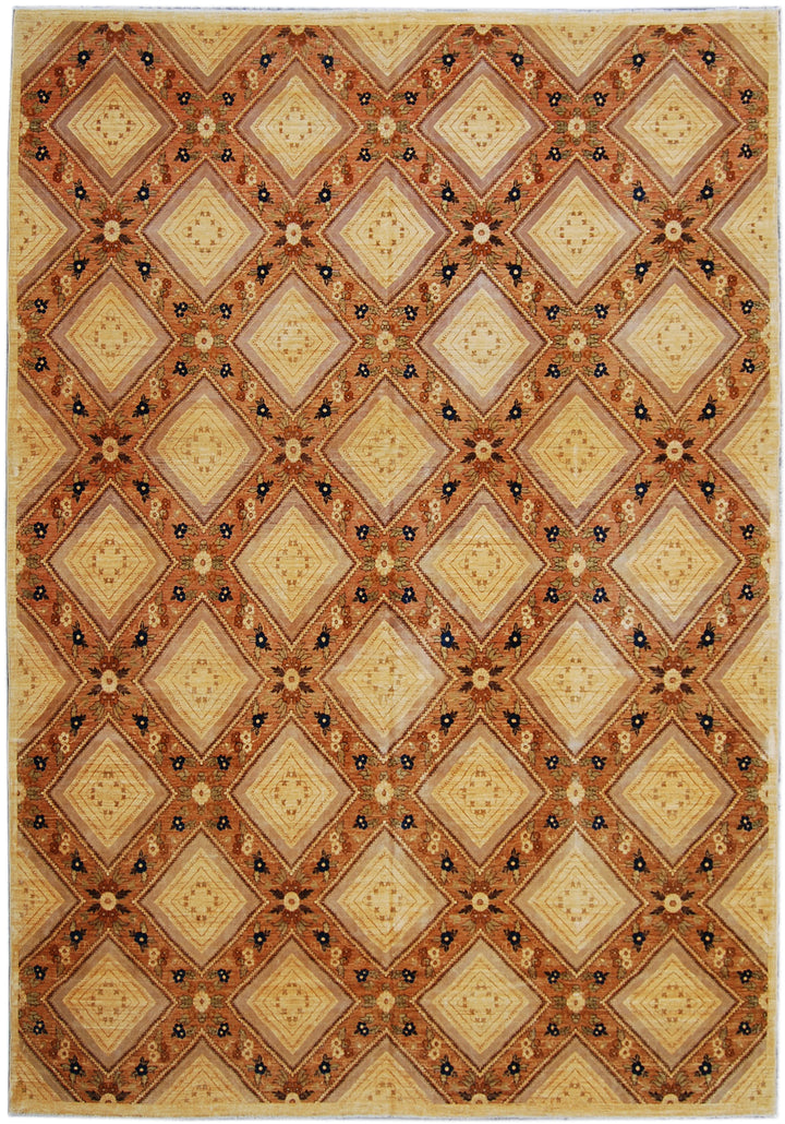 9'x12' Hand-knotted Fine Rug | Wool & Silk | Ariana Transitional Rug