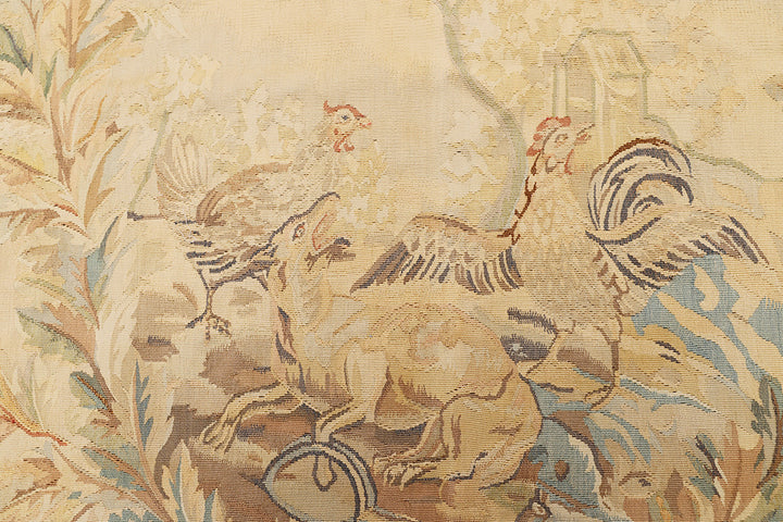 7'x11' Wool Tapestry | French Aubusson Design Wall Tapestry
