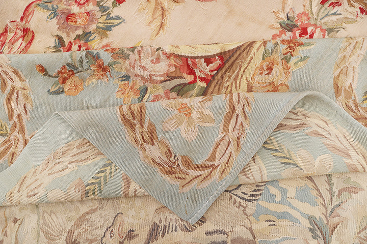 7'x11' Wool Tapestry | French Aubusson Design Wall Tapestry