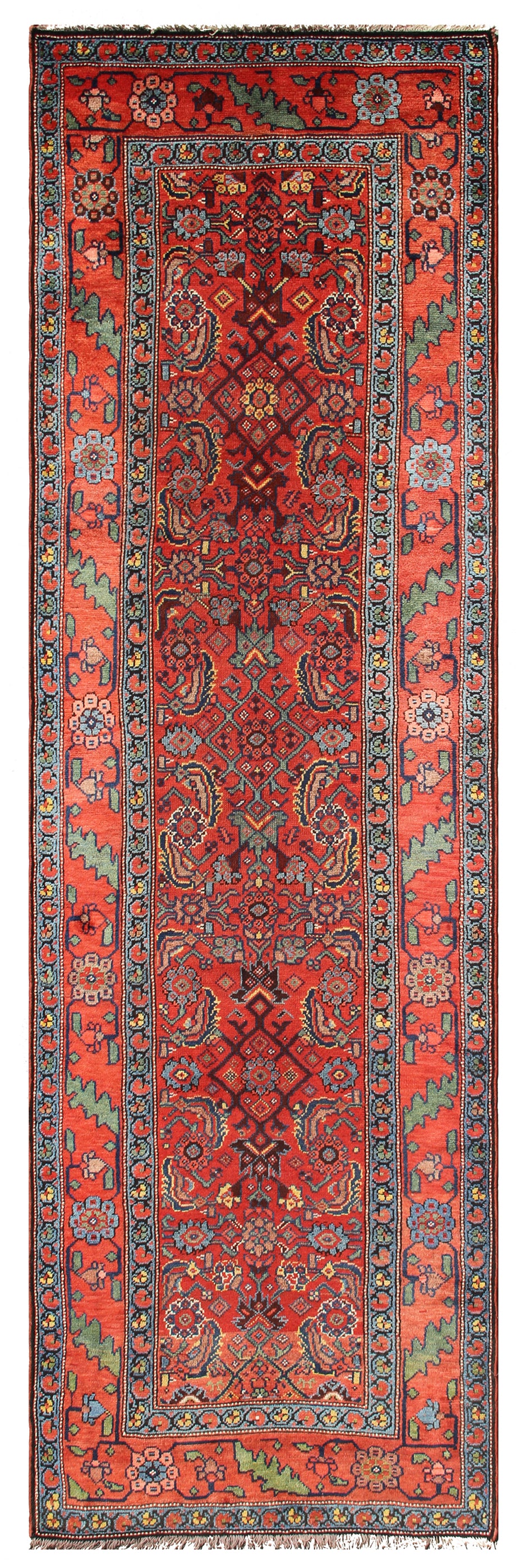 4'x11' Antique And Semi Antique Persian Malayer Runner
