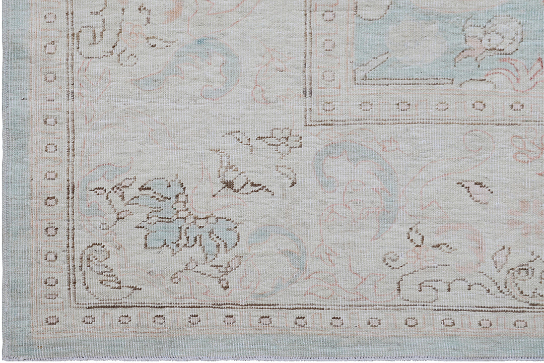 7'x18' Ariana Caucasian Blue–Beige–Pink Long Rug