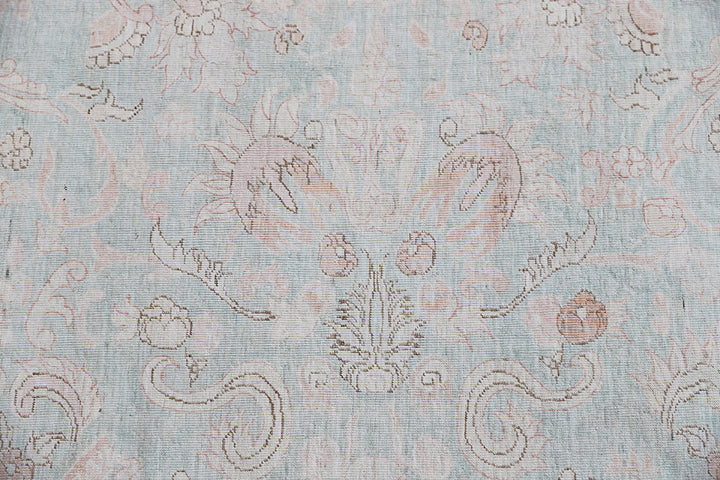 7'x18' Ariana Caucasian Blue–Beige–Pink Long Rug
