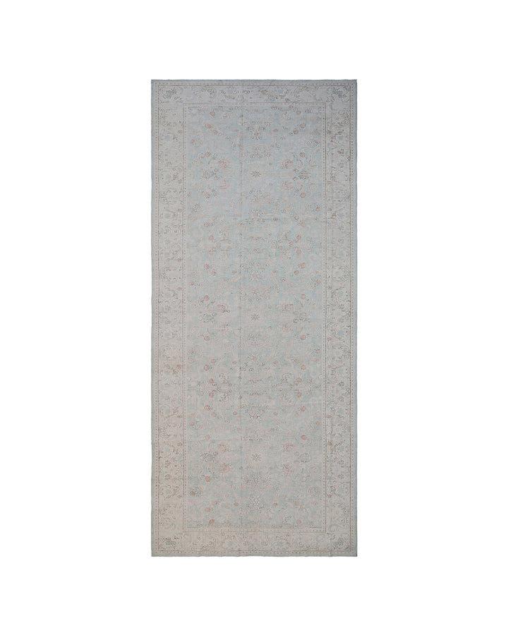 7'x18' Ariana Caucasian Blue–Beige–Pink Long Rug