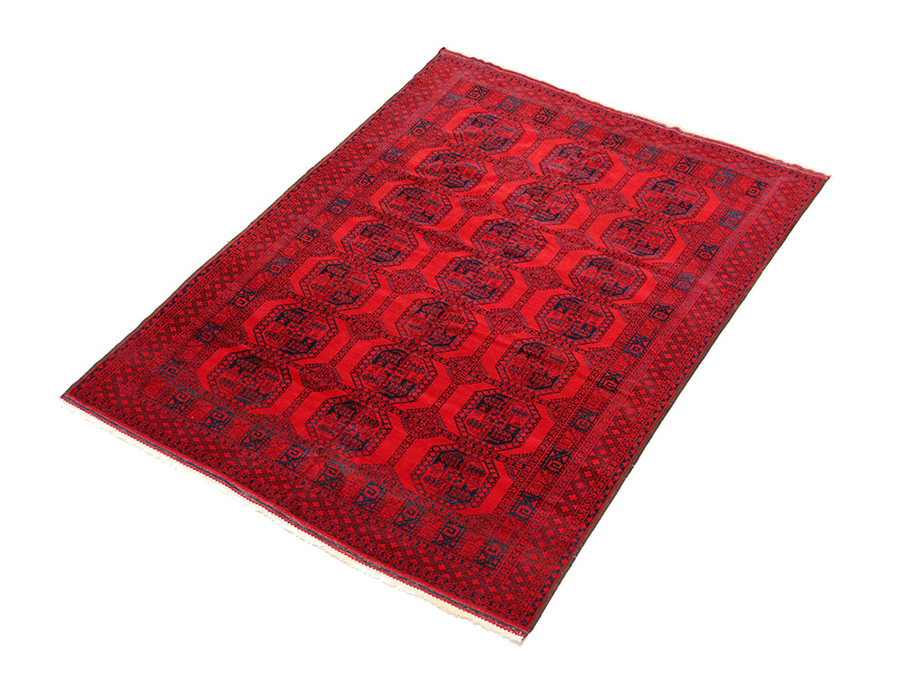 7'x10' Afghan Elephant Foot Design | Wool | Tribal Area Rug