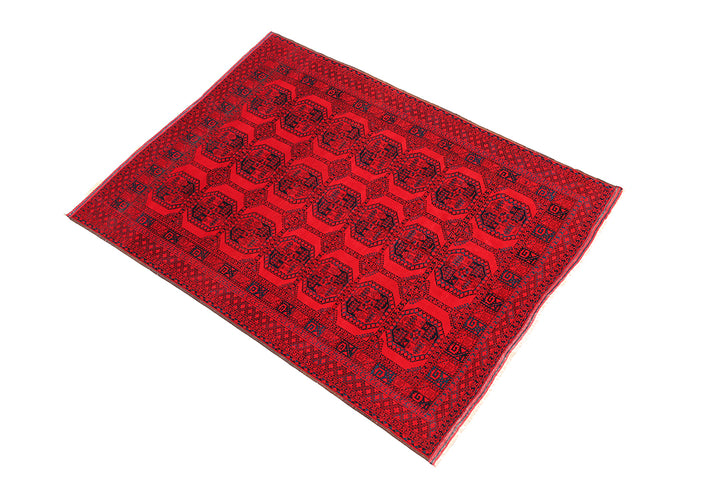 7'x10' Afghan Elephant Foot Design | Wool | Tribal Area Rug