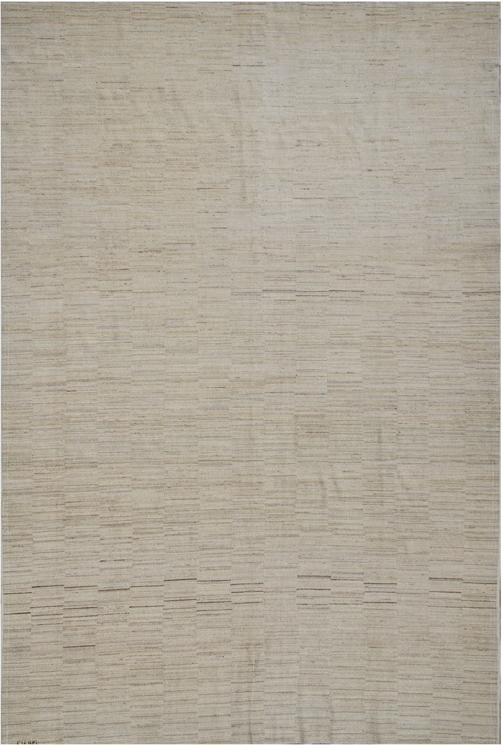 7'x10' Afghan Hand-Knotted Geometric Rug | Modern | Organic Wool Rug