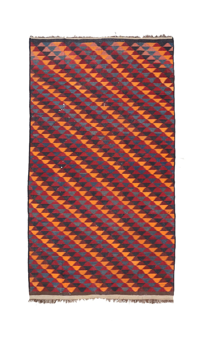 Rug with geometric pattern on a white background