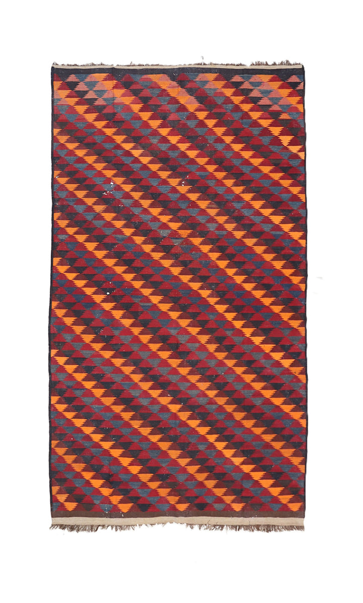 Rug with geometric pattern on a white background