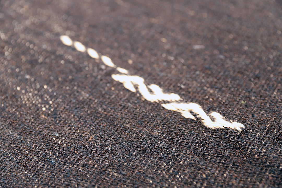 7'x11' Vintage Turkish Black Goat Hair Rug – Handwoven Minimalist Masterpiece