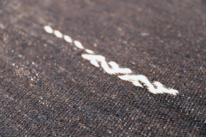 7'x11' Vintage Turkish Black Goat Hair Rug – Handwoven Minimalist Masterpiece