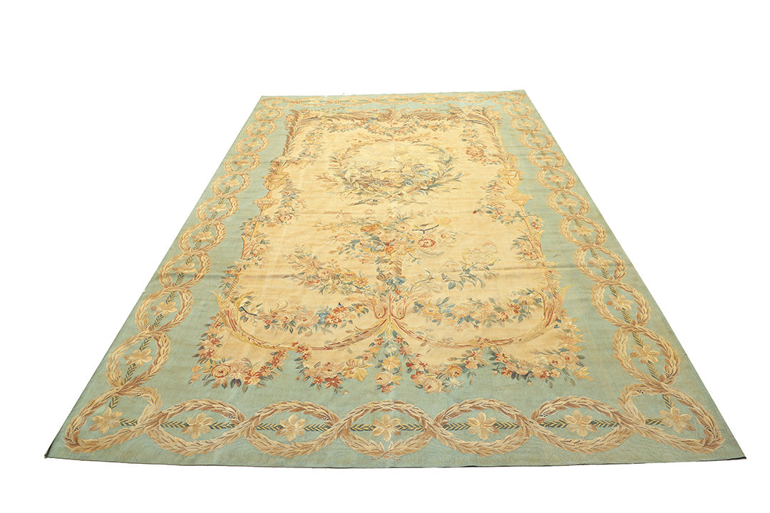 7'x11' Wool Tapestry |French Aubusson Design Wall Tapestry
