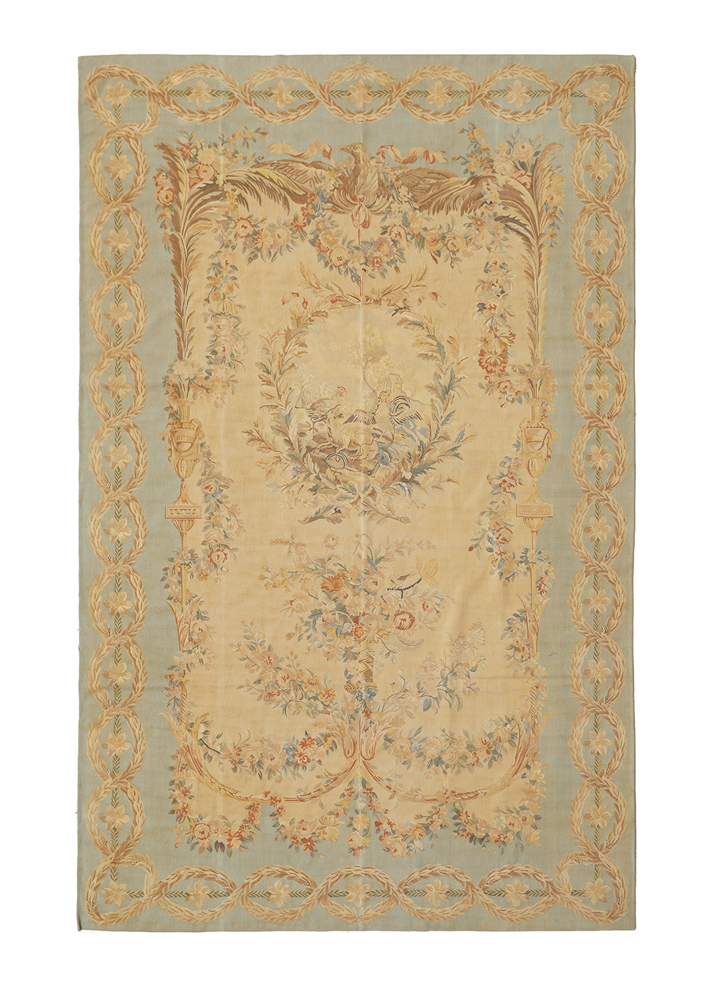 7'x11' Wool Tapestry |French Aubusson Design Wall Tapestry