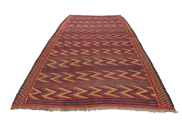 7'x13' Tribal Kilim | Uzbek Kilim | Wool Handwoven Rug