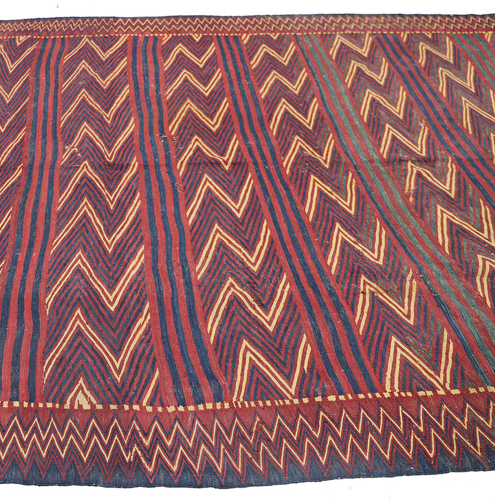 7'x13' Tribal Kilim | Uzbek Kilim | Wool Handwoven Rug