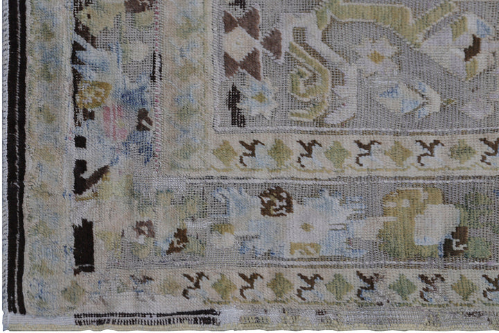7'x15' Antique Karabagh Tribal Rug with Armenian Script – Hand-Knotted Caucasian