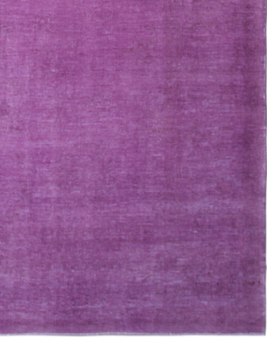 7'x9' Solid Purple Hand-Knotted Ariana Overdyed Rug