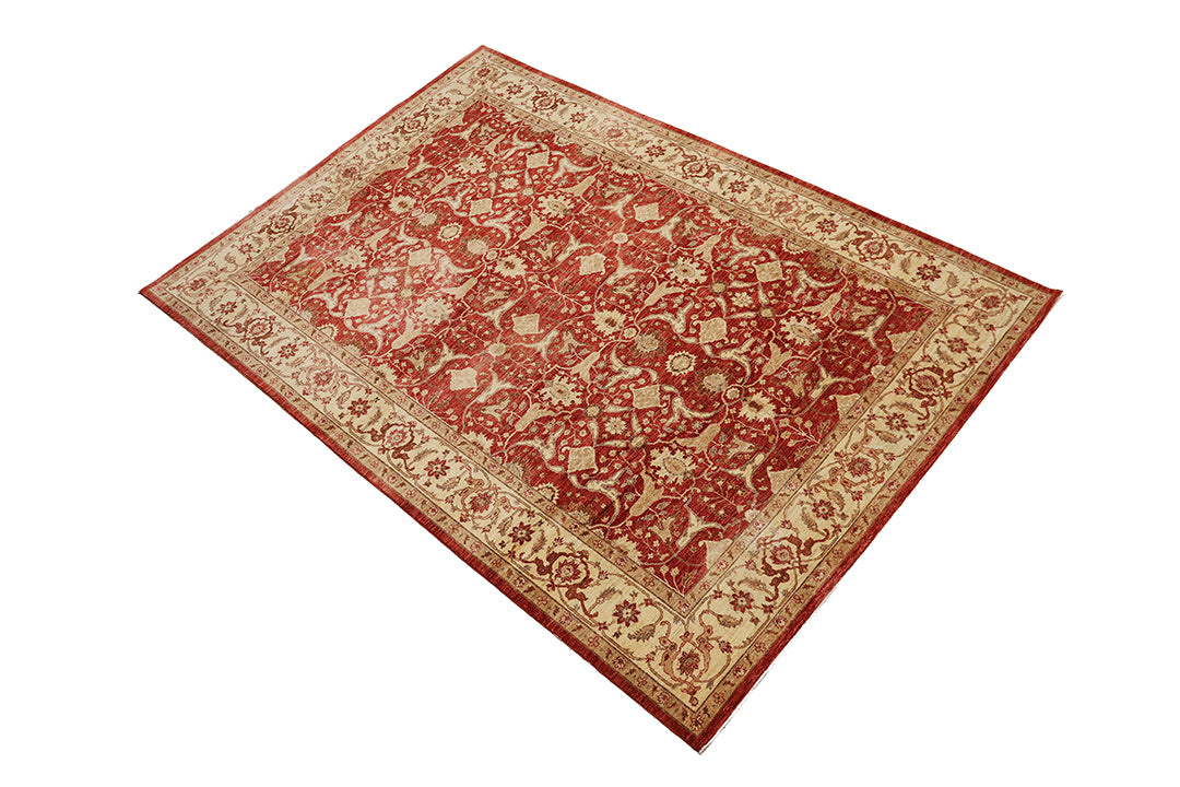 10'x15' Hand-Knotted Rug | Reds & Golds | Persian Floral Design