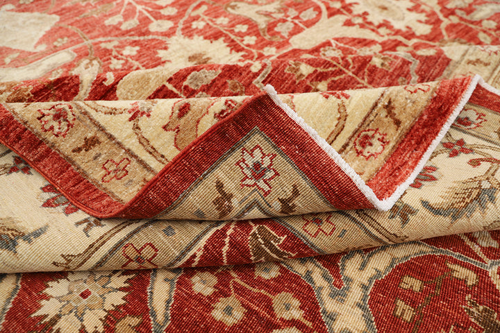 10'x15' Hand-Knotted Rug | Reds & Golds | Persian Floral Design