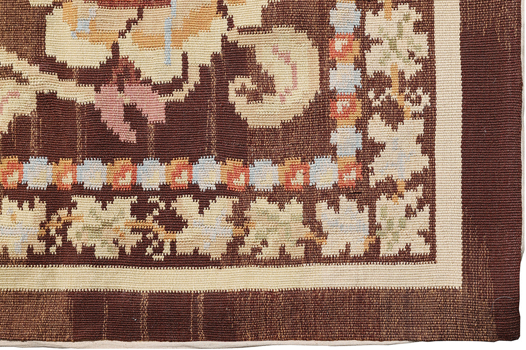 Wool Kilim | Brown Flatweave Rug | Ukranian Design