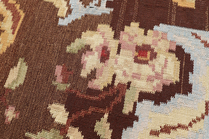 Wool Kilim | Brown Flatweave Rug | Ukranian Design