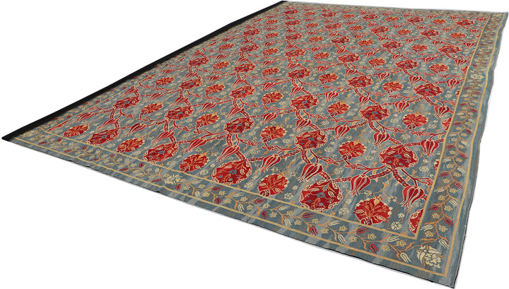 10x14 Blue Red Ottoman Design Ariana Kilim Collection