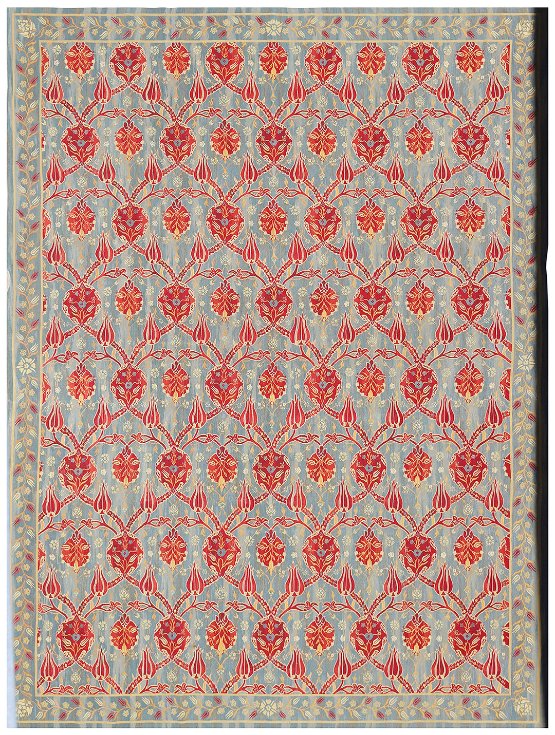 10x14 Blue Red Ottoman Design Ariana Kilim Collection