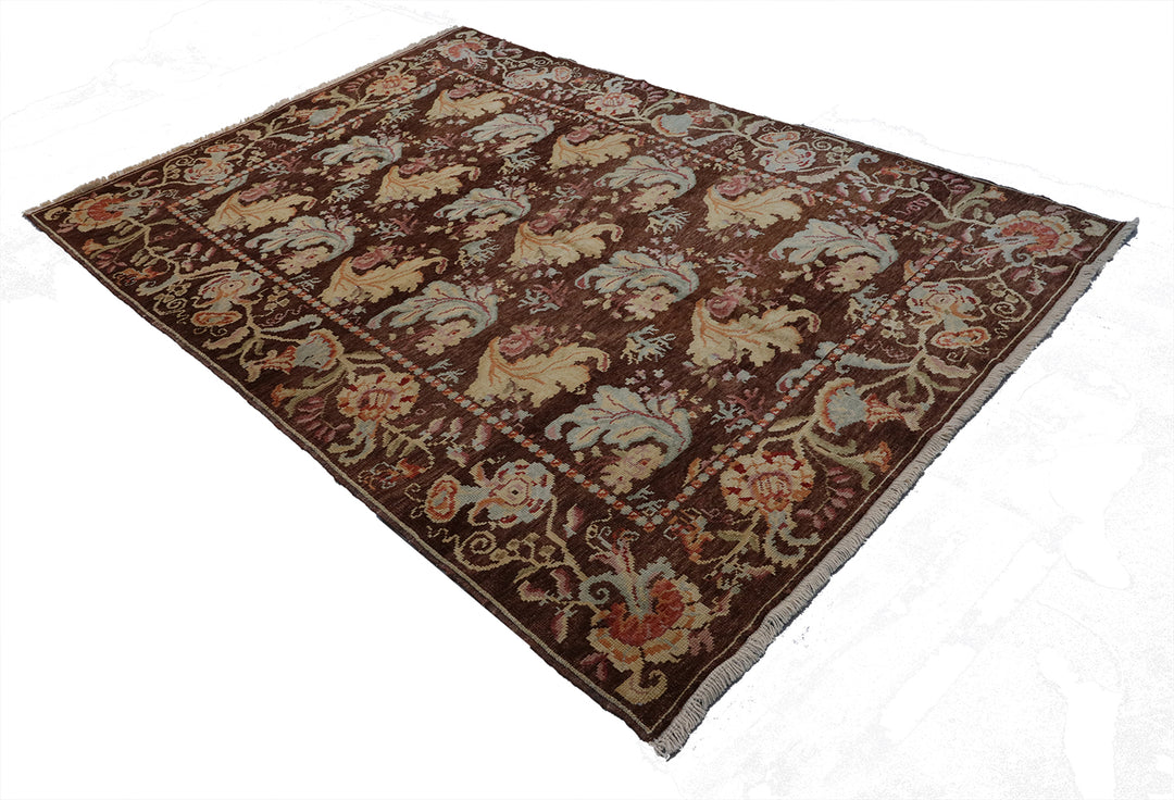 6'x9' Hand Knotted Wool Ariana Bessarabian Design Rug