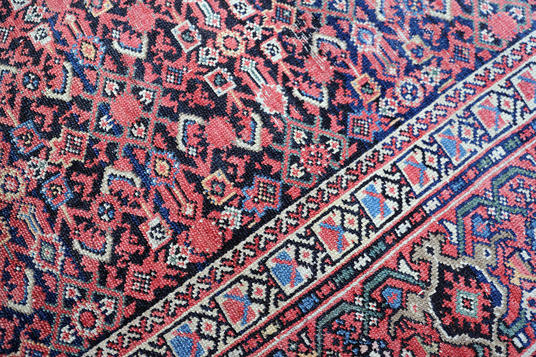 6' x 10' Semi-Antique Persian Malayer Rug | Hand-Knotted Herati Mahi Design