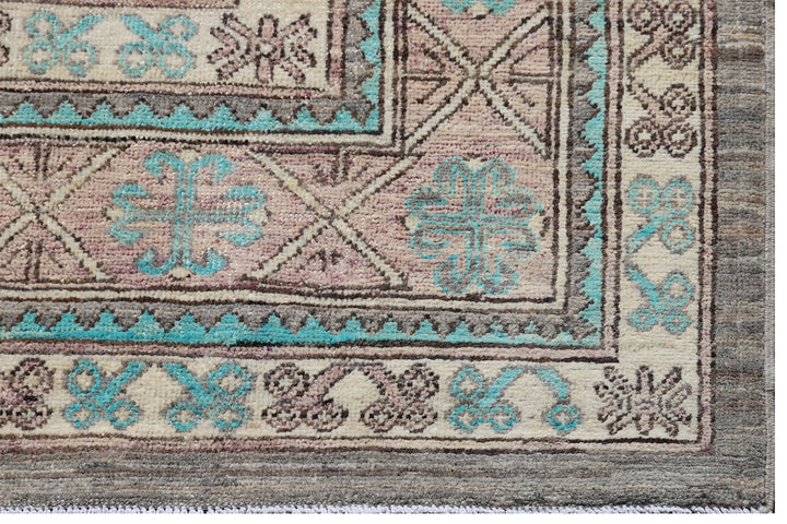 8'x10' Afghan Hand-Knotted Transitional Rug | Elephant Foot Design