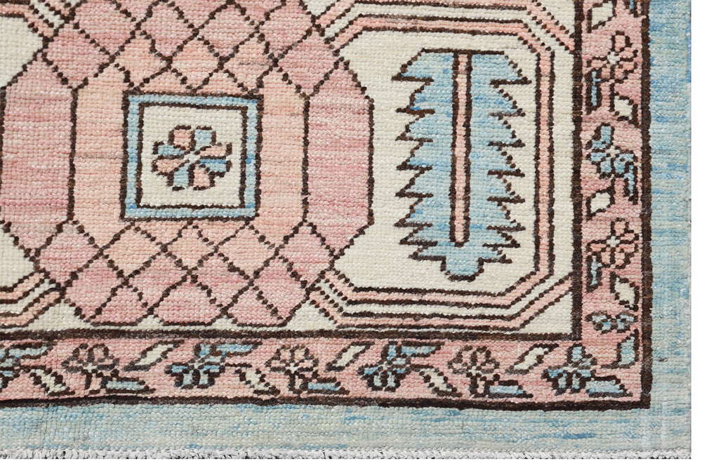 8'x10' Afghan Hand-Knotted Pink Bakhshayesh Rug | Organic Wool