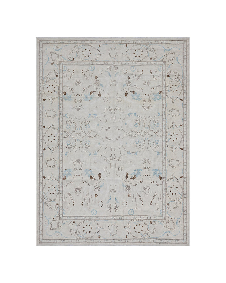 8'x10' Ariana Luxury Polonaise Ivory Blue Brown Rug