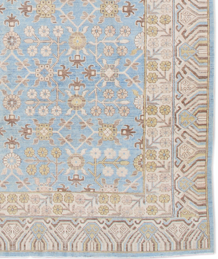 8'x10' Hand-Knotted Afghan Khotan Rug | Samarkand Wool Area Rug