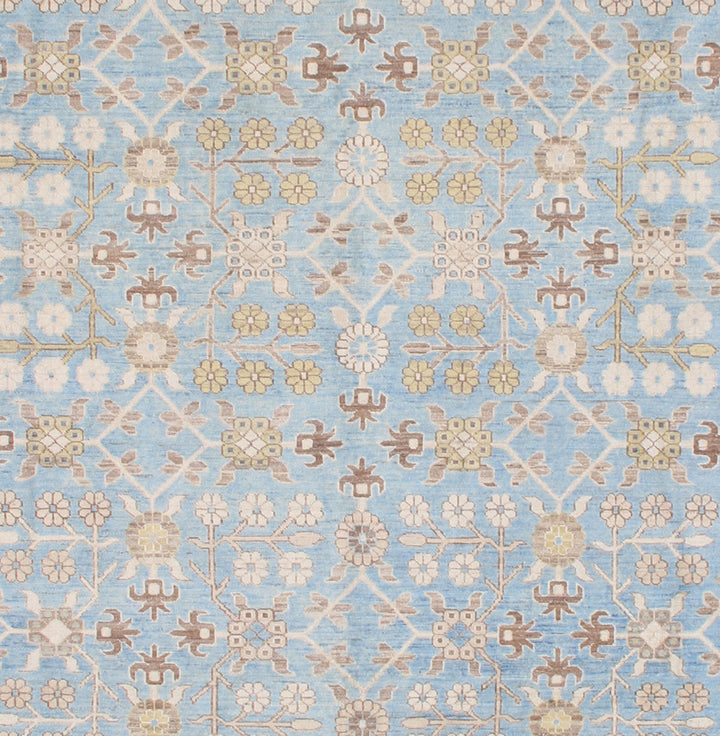 8'x10' Hand-Knotted Afghan Khotan Rug | Samarkand Wool Area Rug