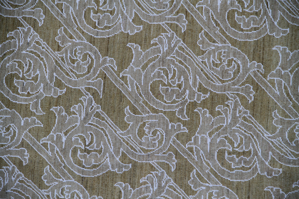 8'x10' Hand-Knotted Afghan Rug | Organic Wool | Transitional
