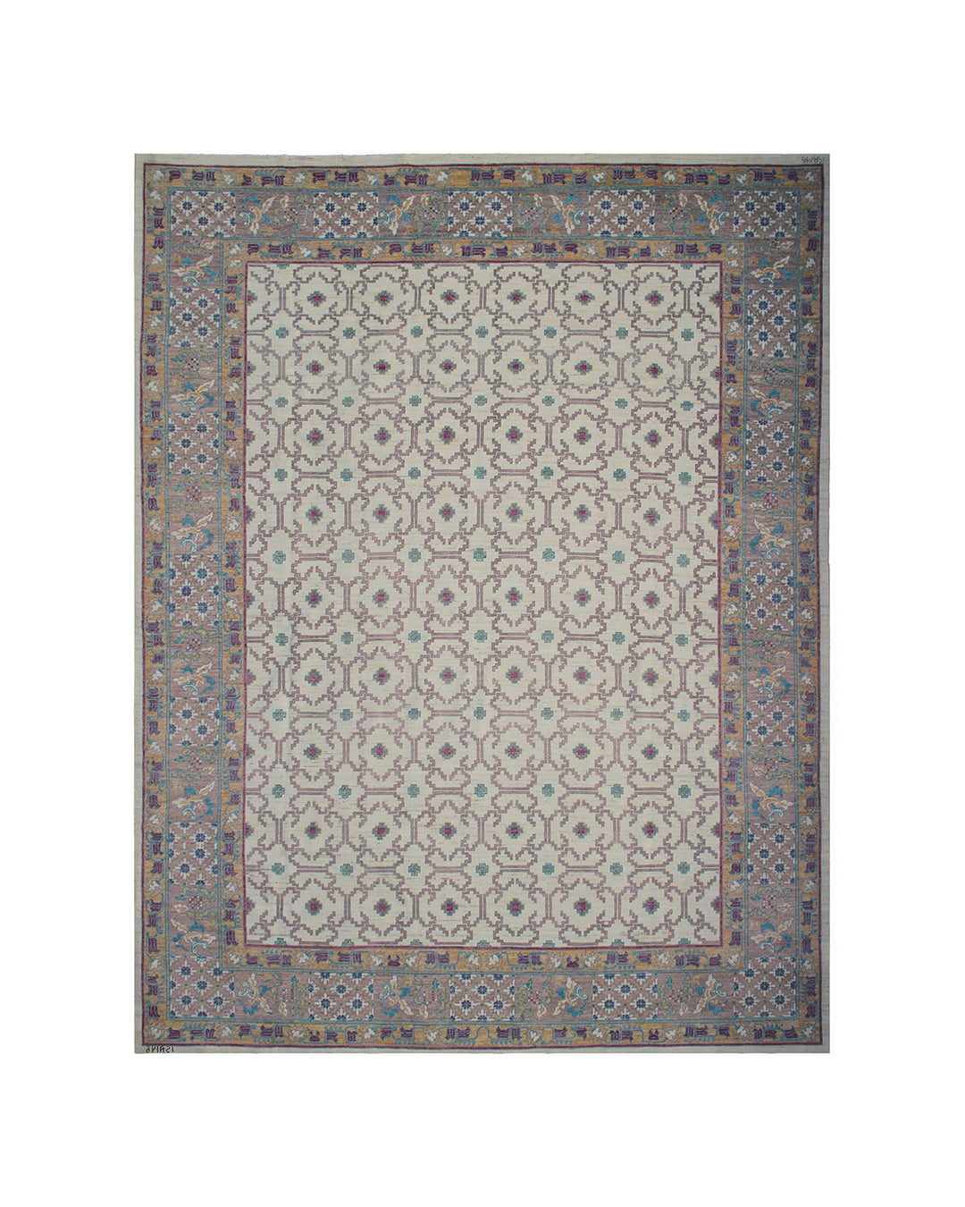 8'x10' Hand-Knotted Afghan Rug | Transitional Geometric Area Rug