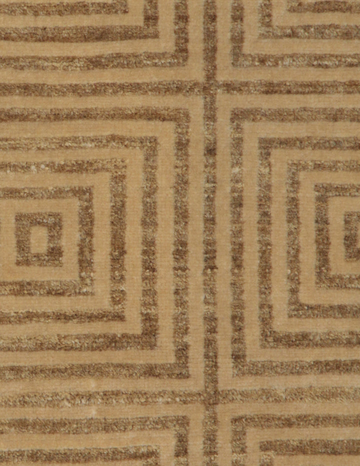 8'x10' Hand-Knotted Geometric Rug | Organic Wool | Modern Rug