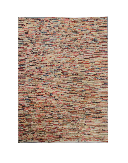 Multicolored textured rug on a white background