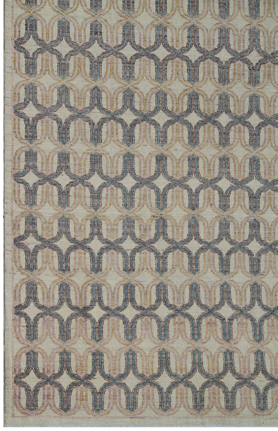 8'x10' Hand-Knotted Rug | Tile Modern Rug | Organic Wool | Modern