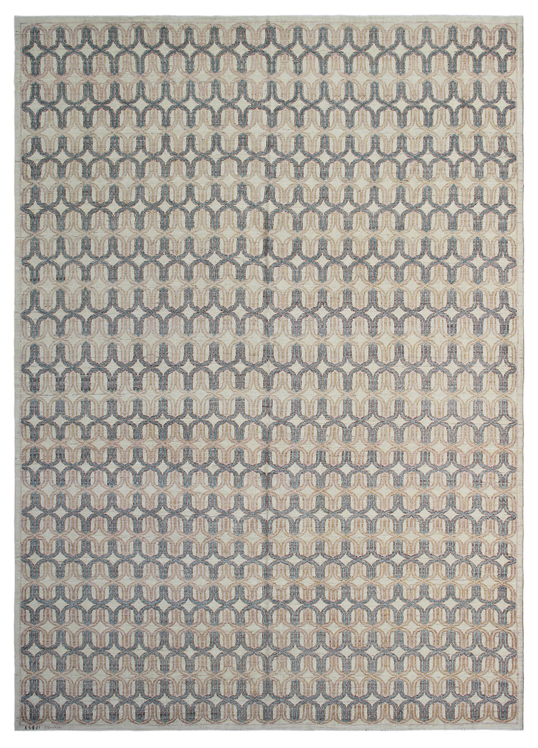 8'x10' Hand-Knotted Rug | Tile Modern Rug | Organic Wool | Modern