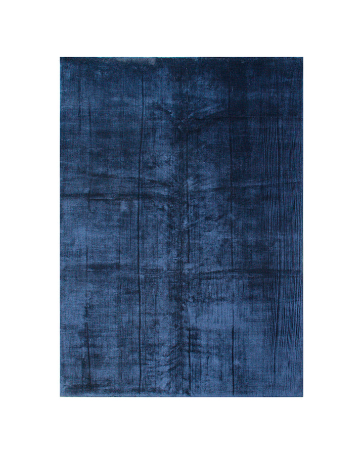 8'x10' Hand-Knotted Silk Rug | Deep Blue Modern Luxury | Ariana Rugs