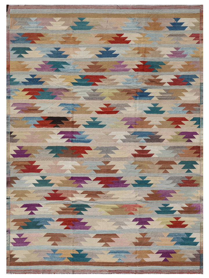 Kilim Wool Rug | Colorful Ariana Hand-woven Kilim