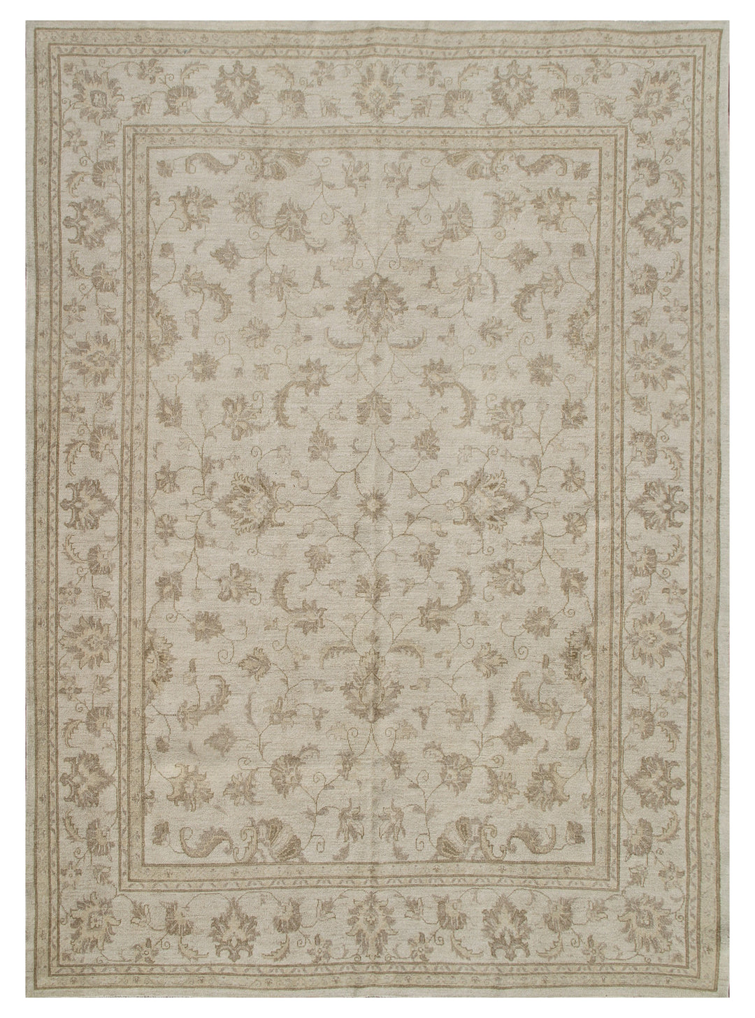 8'x10' Luxury Afghan Hand-Knotted Rug | Faded Tabriz Design in Organic Wool