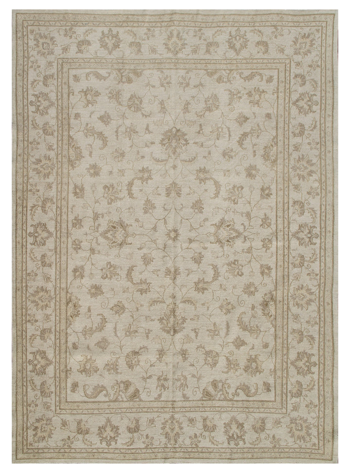 8'x10' Luxury Afghan Hand-Knotted Rug | Faded Tabriz Design in Organic Wool