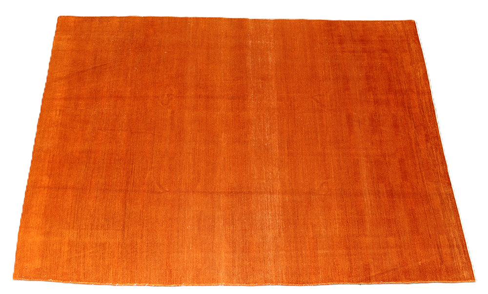 8x10 Orange Ariana Overdyed Rug | Hand-Knotted Wool Short Pile