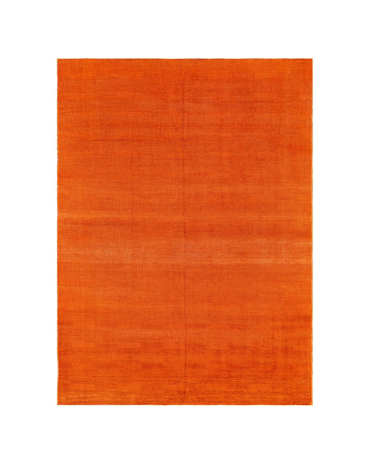 8x10 Orange Ariana Overdyed Rug | Hand-Knotted Wool Short Pile