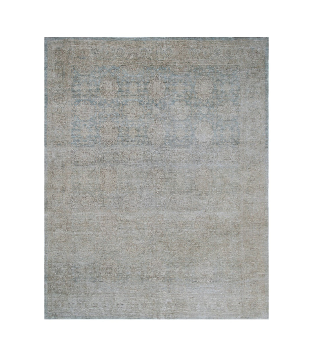 Gray area rug on a white background
