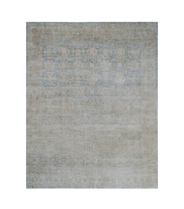 Gray area rug on a white background