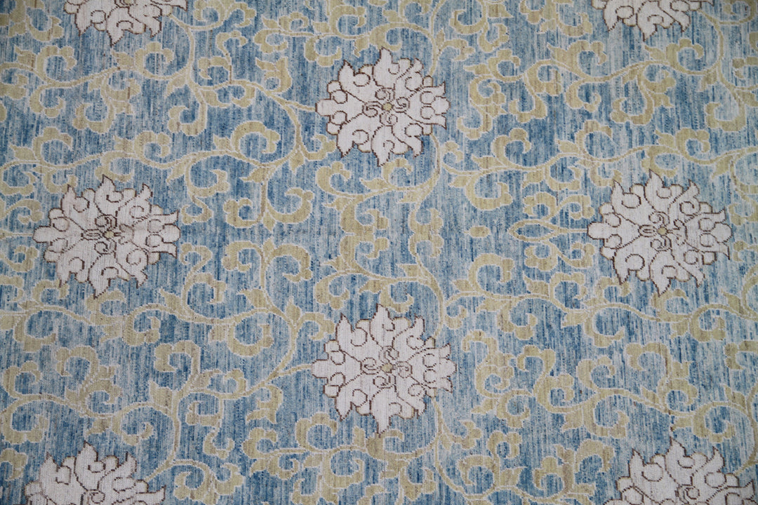 8'x10' Wool Rug | Blue & White |Samarkand Khotan Rug