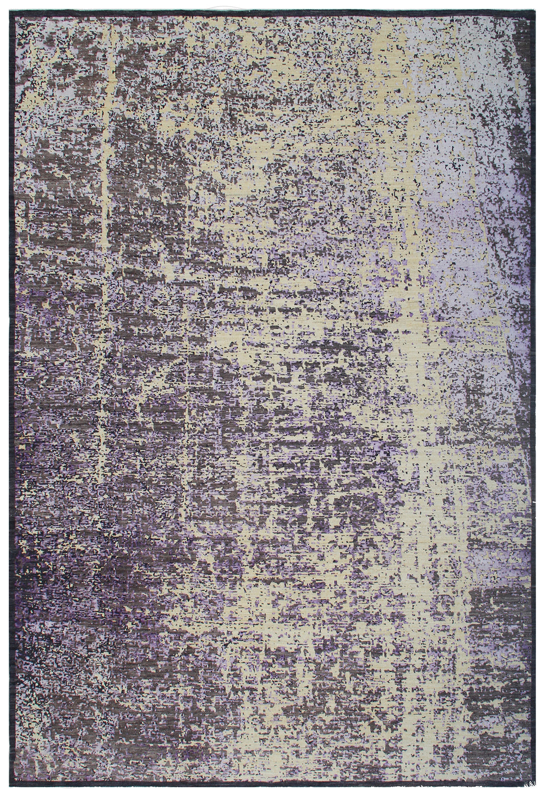 8'x11' Afghan Hand-Knotted Abstract Modern Rug | Purple | Organic Wool