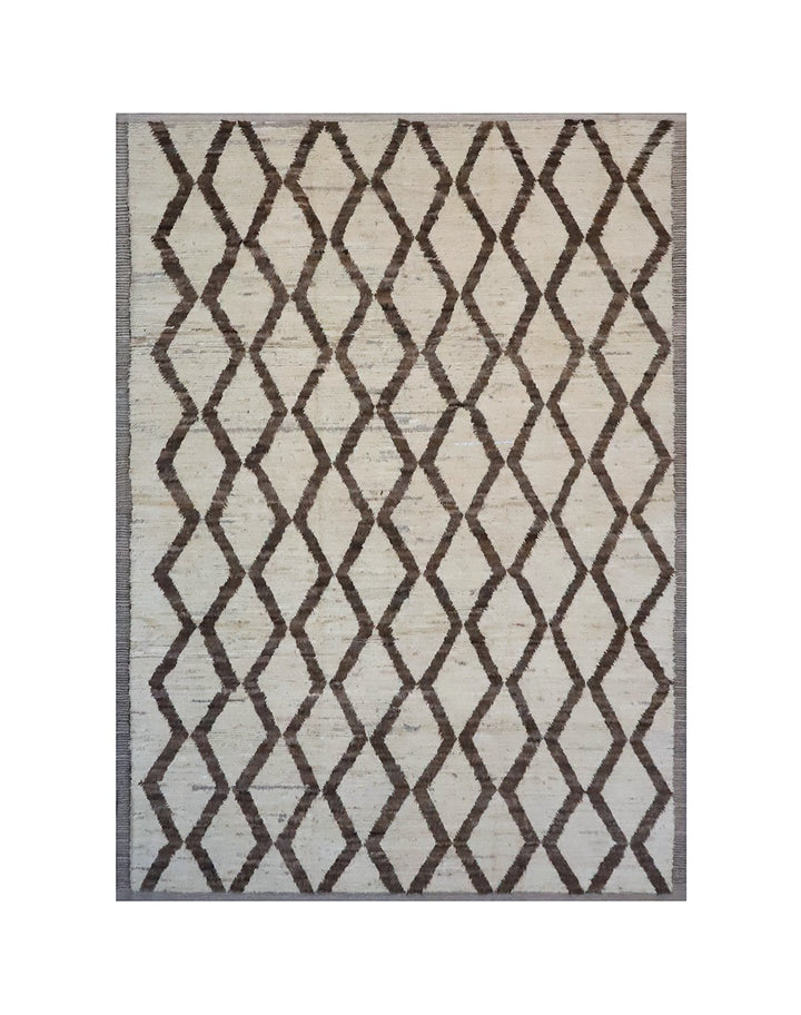 Rug with geometric pattern on a white background